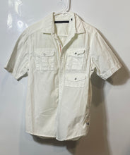 Load image into Gallery viewer, Sean John Mens White Cotton Short Sleeve Front Pockets Button-Up Shirt Size M

