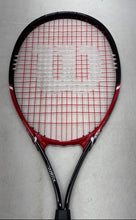 Load image into Gallery viewer, Wilson Fusion XL Red And Black V-Matrix Oversized Recreational Tennis Racket
