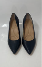 Load image into Gallery viewer, Antonio Melani Womens Black Leather Slip-On High Pump Heels Size 8.5M
