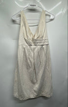 Load image into Gallery viewer, White House Black Market Womens Beige Floral Surplice Neck Mini Dress Size 12
