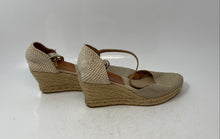 Load image into Gallery viewer, Kanna Womens Beige Buckle Ankle Strap Wedge Heel Espadrille Sandals Size 38
