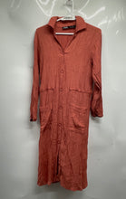 Load image into Gallery viewer, Zara Womens Terracotta Long Sleeve Collared Shirt Dress Size XS
