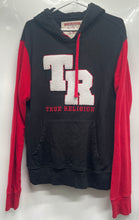 Load image into Gallery viewer, True Religion Mens Black Red Cotton Long Sleeve Pullover Hoodie Size Large
