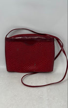 Load image into Gallery viewer, Abraham &amp; Straus Womens Red Animal Print Leather Crossbody Purse
