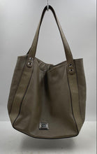 Load image into Gallery viewer, Authentic Tous Womens Gray Leather Inner Pocket Shoulder Handbag Stained Damaged
