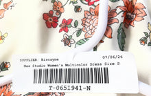 Load image into Gallery viewer, Max Studio Womens Multicolor Floral V-Neck Smocked Waist Mini Dress Size Small
