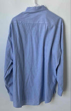 Load image into Gallery viewer, Perry Ellis Portfolio Mens Blue Long Sleeve Collared Dress Shirt Size 16.5 34/35
