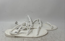 Load image into Gallery viewer, Steve Madden Womens White Flat Adjustable Buckle Ankle Strap Sandals Size 11
