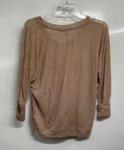 Load image into Gallery viewer, Forever 21 Womens Brown Sequin Heart Long Sleeve V-Neck Pullover Sweater Size S
