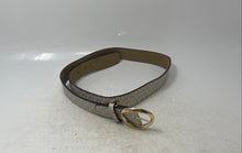 Load image into Gallery viewer, Michael Kors Womens White Gray Signature Adjustable Dress Belt Size Large
