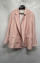 Load image into Gallery viewer, H&amp;M Womens Pink Long Sleeve Notch Lapel Double-Breasted Blazer Size Large

