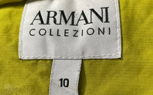 Load image into Gallery viewer, Armani Collezioni Womens Green Lime Long Sleeve Three-Button Blazer Size 10
