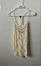 Load image into Gallery viewer, Express Womens Off White Sleeveless Racerback Sequin Blouse Top Size Small
