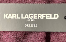 Load image into Gallery viewer, Karl Lagerfeld Womens Purple Long Sleeve Crew Neck Sheath Dress Size 10 With Tag
