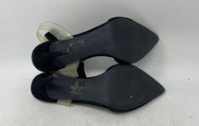 Load image into Gallery viewer, Steve Madden Womens Diva Clear Black Leather Pointed Toe Ankle Strap Heels Sz 9M
