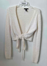 Load image into Gallery viewer, Forever 21 Womens White Long Sleeve Tie-Front Cardigan Sweater Size Medium
