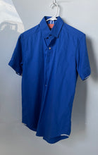 Load image into Gallery viewer, Robert Graham Mens Blue Tailored Fit Short Sleeve Button-Up Shirt Size S

