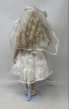 Load image into Gallery viewer, Blonde Hair Blue Eyes Collectible Porcelain Bride Doll In White Dress
