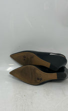 Load image into Gallery viewer, Franco Sarto Womens Racer Black Wedge Slip-On Slingback Heels Size 7.5M

