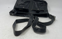 Load image into Gallery viewer, Rosetti Womens Black Leather Adjustable Strap Outer Pockets Lined Crossbody Bag
