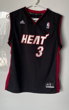 Load image into Gallery viewer, Adidas Boys Black NBA Miami Heat Dwyane Wade #3 Basketball Jersey Size Large

