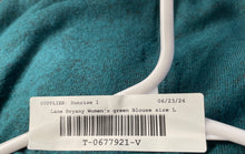 Load image into Gallery viewer, Lane Bryant Womens Green 3/4 Sleeve V-Neck Tunic Blouse Size 14/16 With Tag
