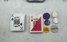Load image into Gallery viewer, Multicolor Playing Cards Dealer Blind Buttons Poker Chip Set With Case
