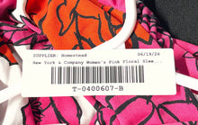 Load image into Gallery viewer, New York &amp; Company Womens Pink Floral Sleeveless Blouse Top Size XS

