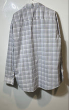 Load image into Gallery viewer, Calvin Klein Mens Gray Plaid Print Collared Long Sleeve Dress Shirt Size XL
