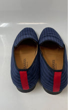 Load image into Gallery viewer, Hi &amp; Haan Mens Blue Striped Round Toe Slip-On Loafer Shoes Size 7
