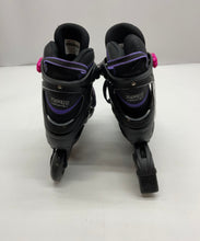Load image into Gallery viewer, 2PM Sports Girls Black Purple 76 mm Adjustable Inline Skates Size 4Y-7Y
