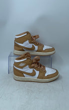 Load image into Gallery viewer, Nike Kids Air Jordan 1 Retro High White Beige Sneaker Shoes Size 1Y No Insole
