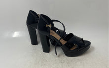 Load image into Gallery viewer, Beira Rio Womens Black Leather Ankle Strap High Block Platform Heels Size 5
