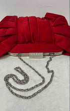 Load image into Gallery viewer, Lulu Townsend Womens Red Chain Strap Inner Pockets Shoulder Clutch Bag
