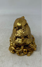 Load image into Gallery viewer, Unbranded Statue Three Tier Turtle Gold-Tone Home Decor Collectible Figure
