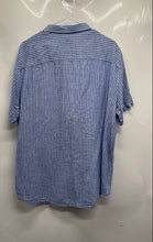 Load image into Gallery viewer, Armani Exchange Mens Blue Striped Short Sleeve Collared Button-Up Shirt Size XXL
