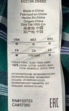 Load image into Gallery viewer, Armani Exchange Mens Green Plaid Print Long Sleeves Button-Up Shirt Size M
