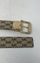 Load image into Gallery viewer, Michael Kors Womens Brown And Pink Monogram Adjustable Buckle Reversible Belt
