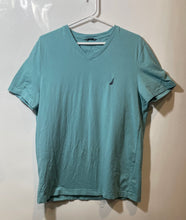 Load image into Gallery viewer, Nautica Mens Green Short Sleeve V-Neck Performance T-Shirt Size Medium
