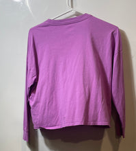 Load image into Gallery viewer, Adidas Girls Purple Logo Print Long Sleeve Loose Fit Pullover T-Shirt Size L 14
