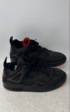 Load image into Gallery viewer, Nike Mens Air Jordan 4 Retro Black Red Lace-Up Low Top Sneaker Shoes Size 8
