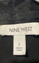 Load image into Gallery viewer, Nine West Womens Black Long Sleeve Collared Button-Up Shirt Size Small

