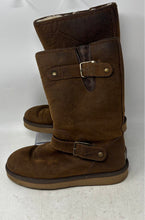 Load image into Gallery viewer, UGG Womens Sutter 1005374 Brown Leather Mid-Calf Buckle Motorcycle Boots Size 8
