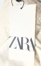 Load image into Gallery viewer, Zara Womens White Long Sleeve Collared Pockets Full Zip Jacket Size L With Tag

