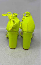 Load image into Gallery viewer, Fashion Nova Womens Lose It All Yellow Leather Ankle Strap Heels Size 8 1/2
