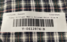 Load image into Gallery viewer, Tommy Hilfiger Mens Black White Plaid Print Long Sleeve Button-Up Shirt Size M
