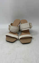 Load image into Gallery viewer, London Fog Womens White Square Toe Block Heel Slip-On Slide Sandals Size 8 M

