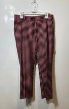 Load image into Gallery viewer, Banana Republic Womens Red Geometric Print Flat Front Pockets Trousers Pants 4
