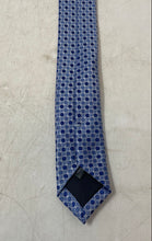 Load image into Gallery viewer, Saks Fifth Avenue Mens Blue Geometric Adjustable Pointed Tie One Size
