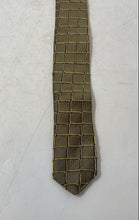Load image into Gallery viewer, Pavone Mens Brown Grid Pattern Silk Formal Adjustable Keeper Loop Designer Tie
